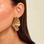 Boucles D'Oreilles Puces Ma&iuml;ssa Acier Jaune - Puces Femme | Marc Orian