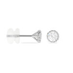 Boucles D'oreilles Puces Kadidia Or Blanc Oxyde De Zirconium - Puces Femme | Marc Orian