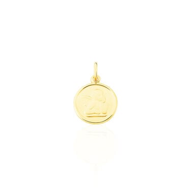 Pendentif Ange Rond Or Jaune