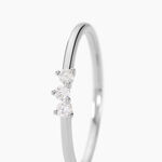 Bague Sigourney Argent Blanc Diamant Synth&eacute;tique - Bagues avec pierre Femme | Marc Orian