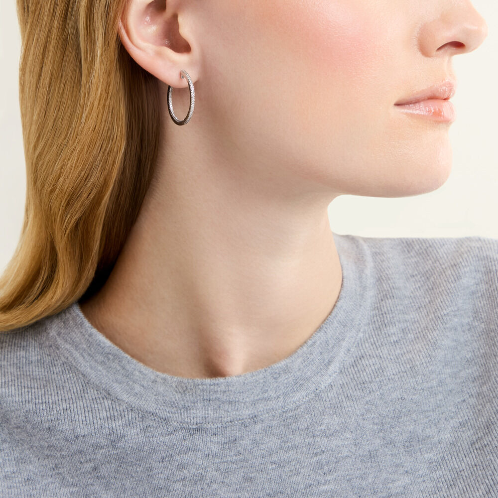 Cr&eacute;oles Argent Django Oxydes De Zirconium - Cr&eacute;oles Femme | Marc Orian