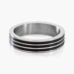 Bague Wallace Acier Blanc - Bijoux fantaisie Homme | Marc Orian