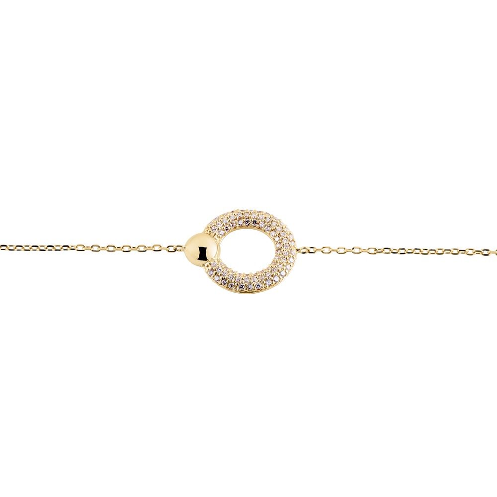 Bracelet Vivienna Plaque Or Jaune Oxyde De Zirconium - Bracelets chaînes Femme | Marc Orian