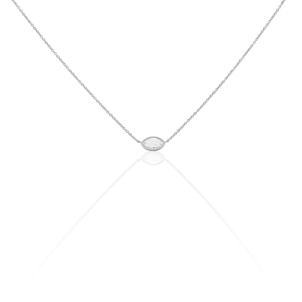 Collier Hermance Argent Blanc Oxyde De Zirconium - Colliers avec pierres Femme | Marc Orian