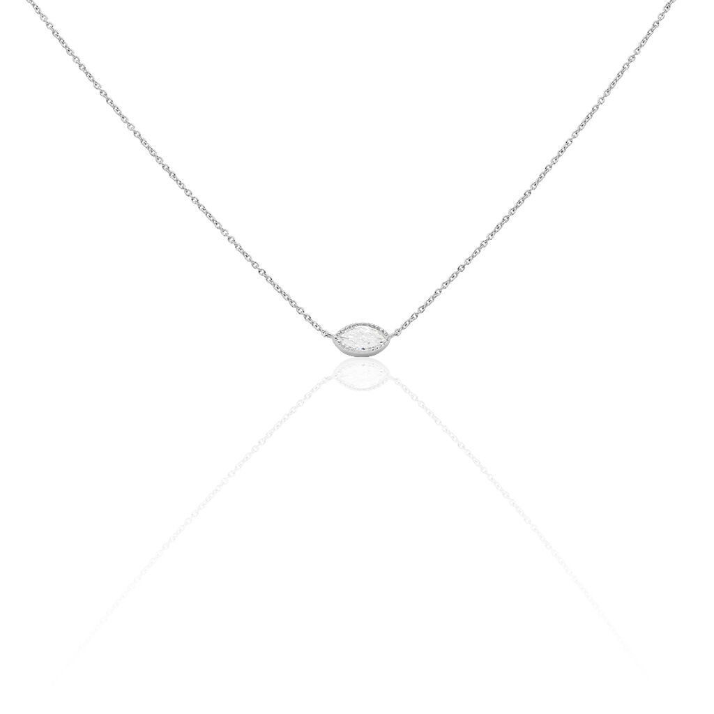 Collier Hermance Argent Blanc Oxyde De Zirconium - Colliers avec pierres Femme | Marc Orian