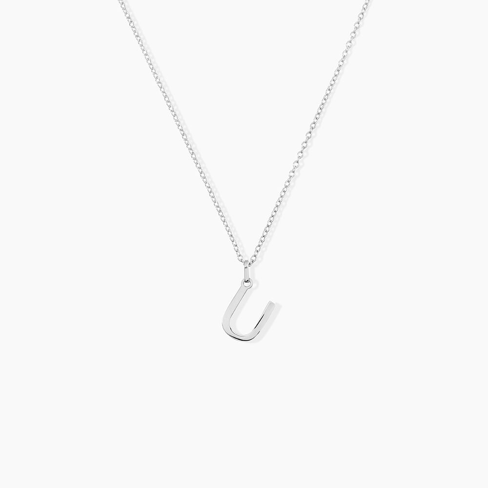 Pendentif Ionia Lettre Or Blanc - Pendentifs Famille | Marc Orian