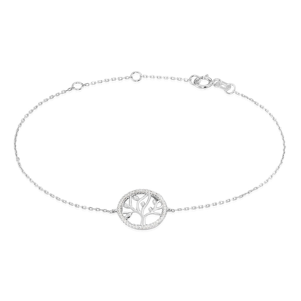 Bracelet Aarona Or Blanc Diamant - Bracelets chaînes Femme | Marc Orian