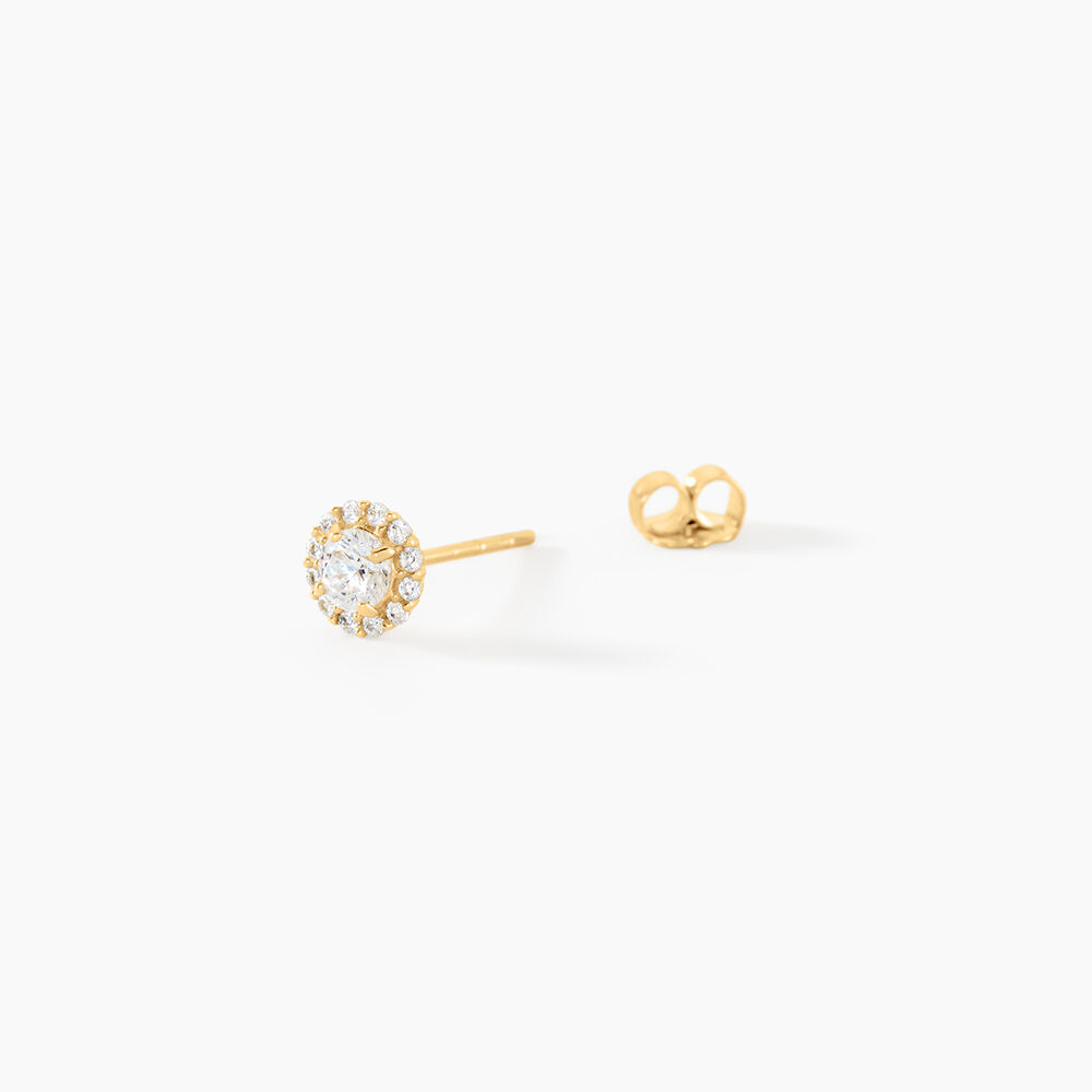 Boucles D'Oreilles Puces Edeline Or Jaune Oxyde De Zirconium - Puces Femme | Marc Orian