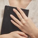 Bague Banda Or Jaune Oxyde De Zirconium - Bagues avec pierre Femme | Marc Orian