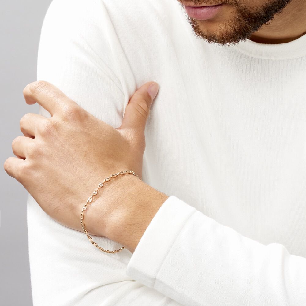 Bracelet Plaqué Or Jaune William - Bracelets mailles Homme | Marc Orian