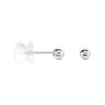 Boucles D'oreilles Puces Or Blanc Fidelia - Puces Femme | Marc Orian