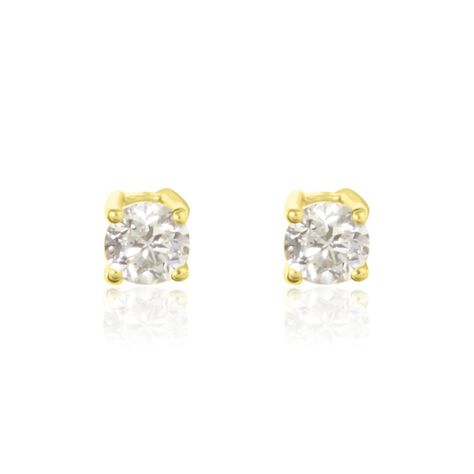 Boucles D'oreilles Puces Aphrodite Or Jaune Diamant - Clous d'oreilles Famille | Marc Orian