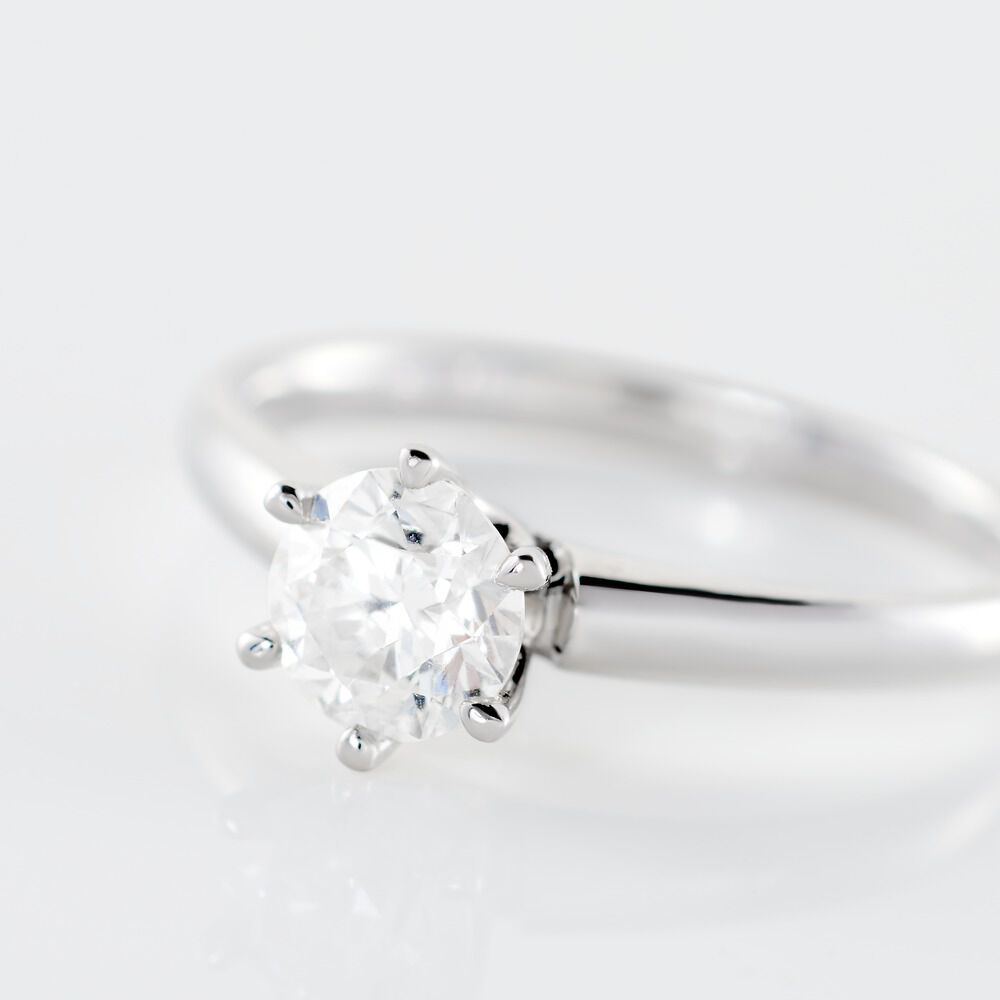 Bague Solitaire Samantha Or Blanc Diamant - Solitaires Femme | Marc Orian