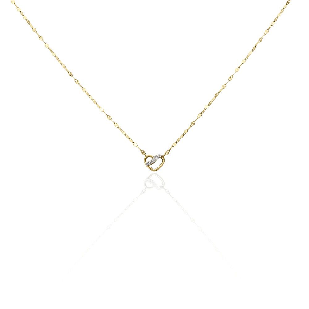 Collier Or Jaune Abiah Diamants - Colliers avec pierres Femme | Marc Orian
