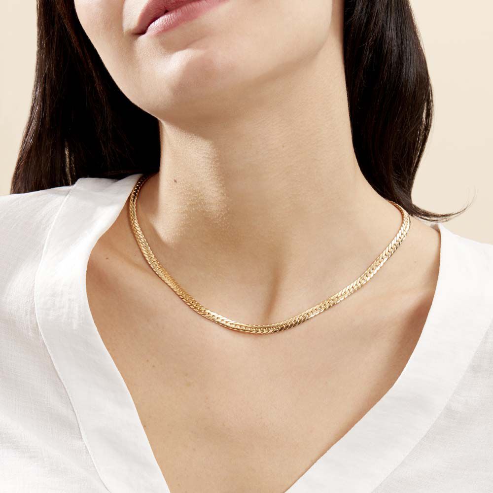 Collier Doline Maille Anglaise Or Jaune - Chaines Femme | Marc Orian