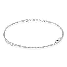 Chaîne De Cheville Noelle Argent Blanc - Chaines de cheville Femme | Marc Orian