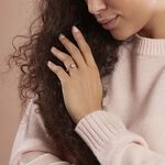 Bague Solitaire Sarah-lee Plaqu&eacute; Or Jaune Oxyde De Zirconium - Bijoux fantaisie Femme | Marc Orian