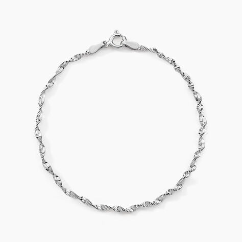 Bracelet Ciana Torsade Diamante Argent Blanc - Bracelets fantaisie Femme | Marc Orian