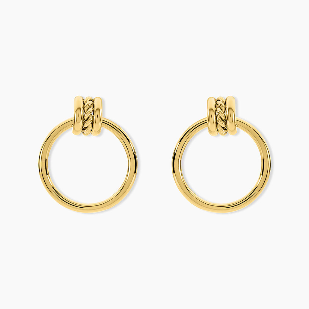 Boucles D'Oreilles Pendantes Cherish Acier Jaune - Pendantes Femme | Marc Orian