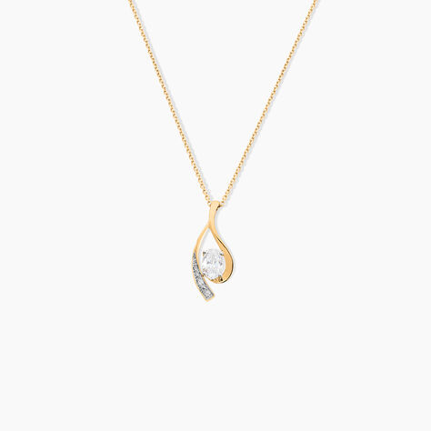 Collier Or Jaune Sagesse Oxydes De Zirconium - Colliers avec pierres Femme | Marc Orian