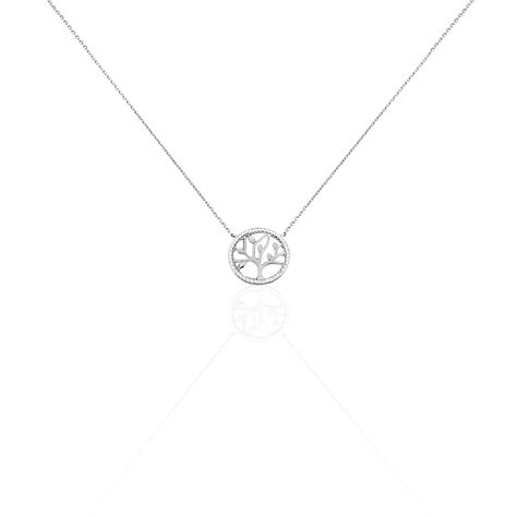 Collier Aarona Or Blanc Diamant - Colliers avec pierres Femme | Marc Orian