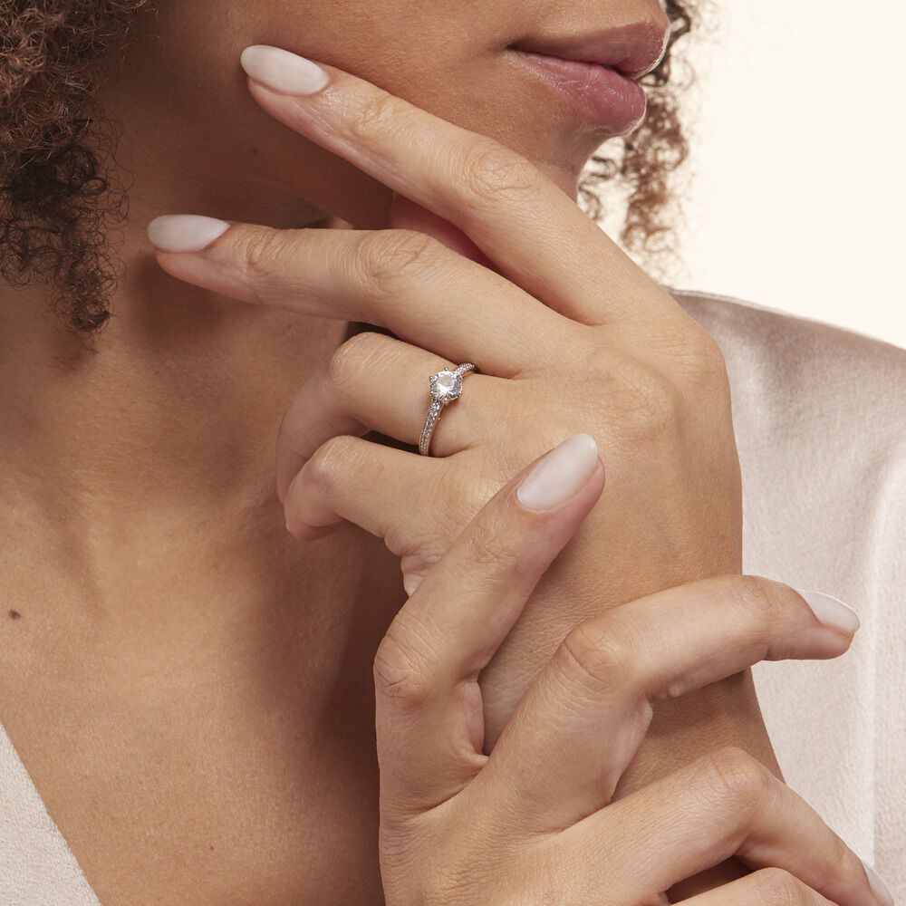 Bague Solitaire Or Jaune Telesphore Oxyde De Zirconium - Solitaires Femme | Marc Orian