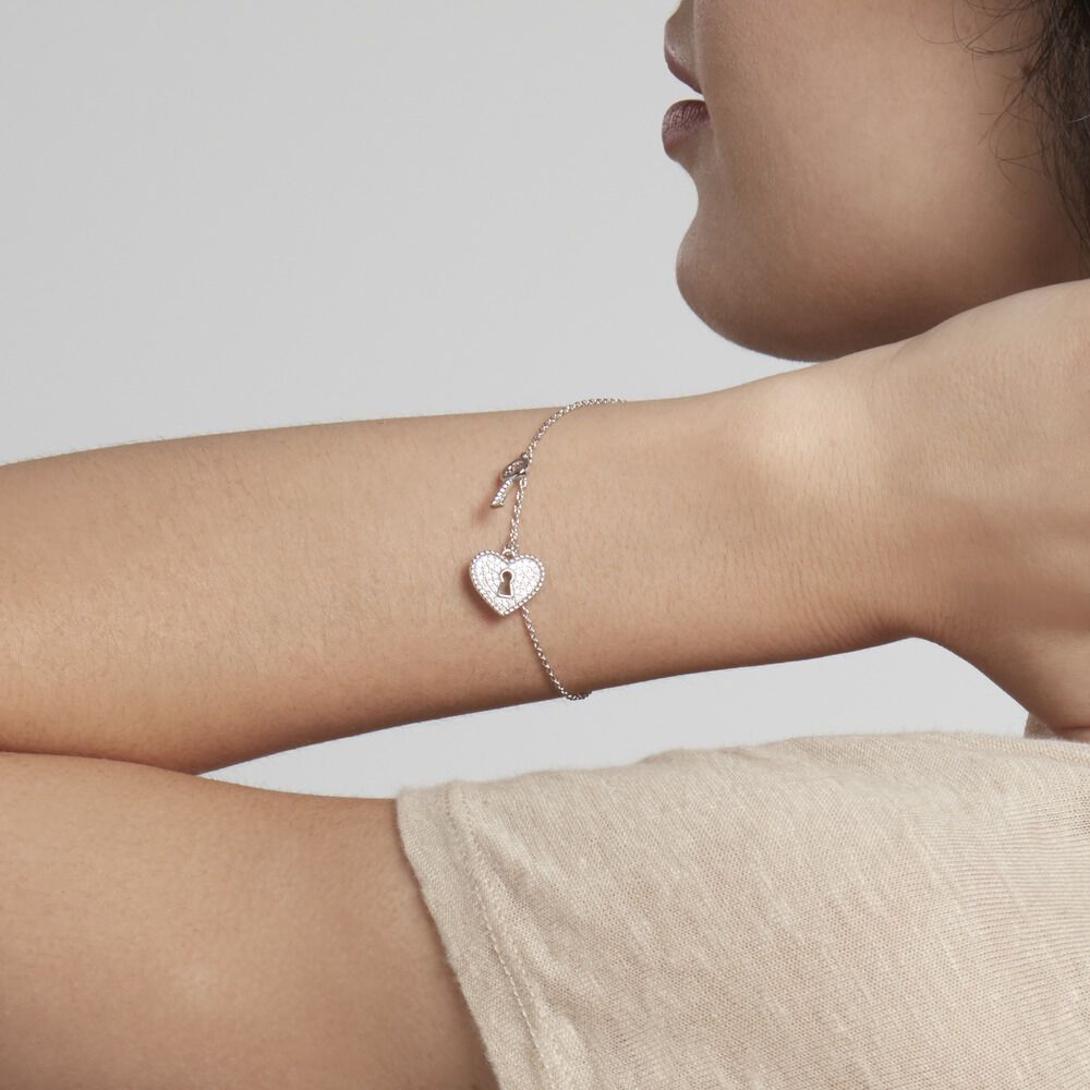 Bracelet Anakin Argent Blanc Oxyde De Zirconium - Bracelets chaînes Femme | Marc Orian