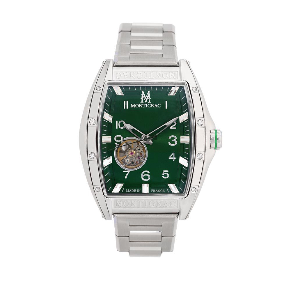 Montre Montignac Tonneau Automatique Vert - Montres automatiques Homme | Marc Orian