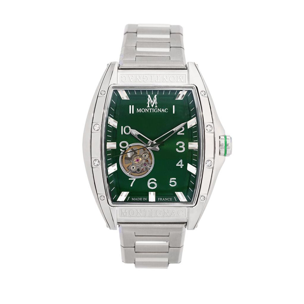 Montre Montignac Tonneau Automatique Vert - Montres automatiques Homme | Marc Orian