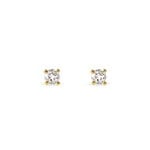 Boucles D'oreilles Puces Clavie Or Jaune Diamant - Puces Femme | Marc Orian