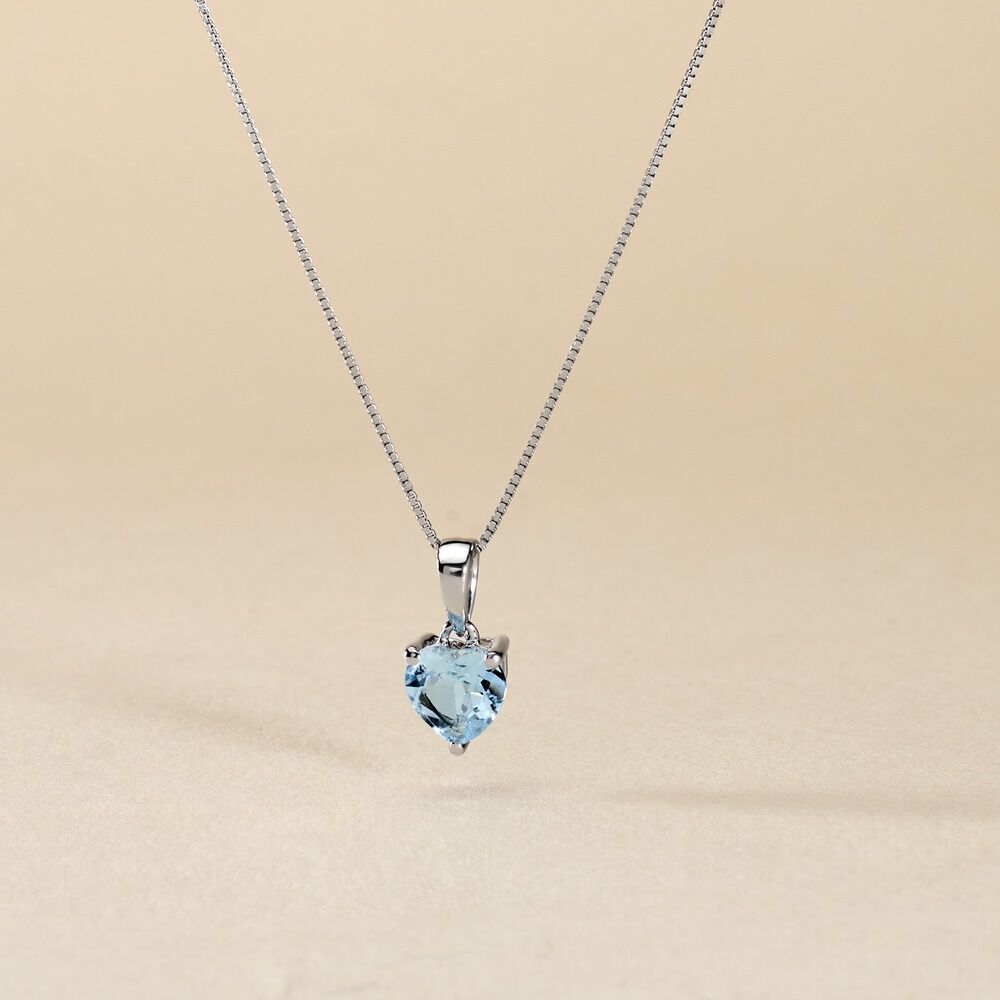 Pendentif Miyah Or Blanc Topaze - Pendentifs Femme | Marc Orian