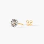 Boucles D'oreilles Puces Charletta Or Jaune Diamant - Puces Femme | Marc Orian