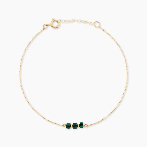 Bracelet Ean Or Jaune Malachite - Bracelets cha&icirc;nes Femme | Marc Orian