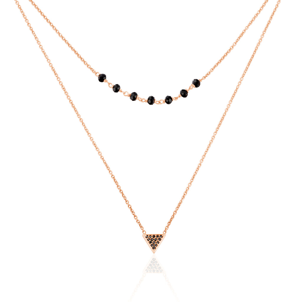 Collier Andreana Argent Rose Pierre De Synthese - Colliers multirangs Femme | Marc Orian