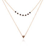 Collier Andreana Argent Rose Pierre De Synthese - Colliers multirangs Femme | Marc Orian