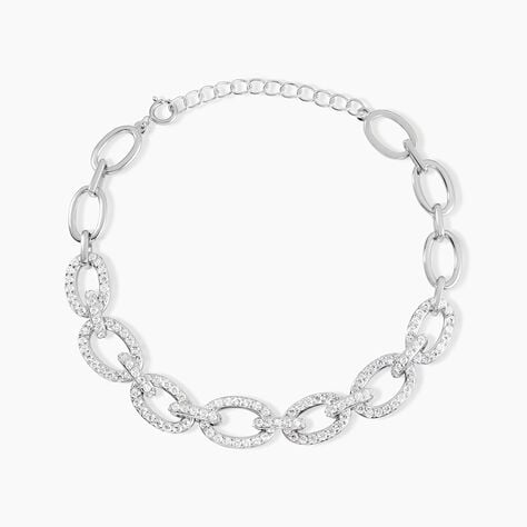 Bracelet Madame Argent Blanc Oxyde De Zirconium - Bracelets cha&icirc;nes Femme | Marc Orian