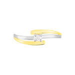 Bague Blandine Or Bicolore Diamant - Solitaires Femme | Marc Orian