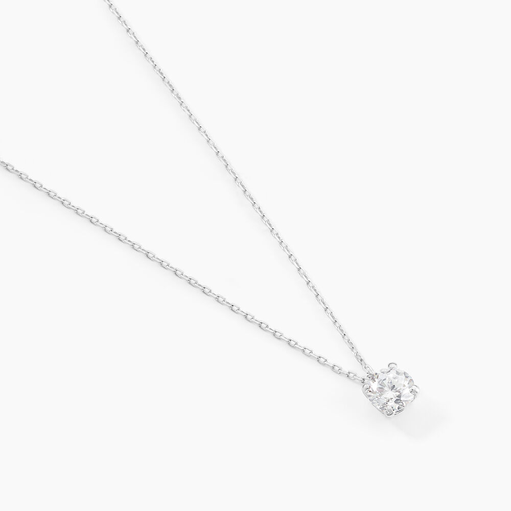 Collier Nazha Or Blanc Oxyde De Zirconium - Colliers avec pierres Femme | Marc Orian