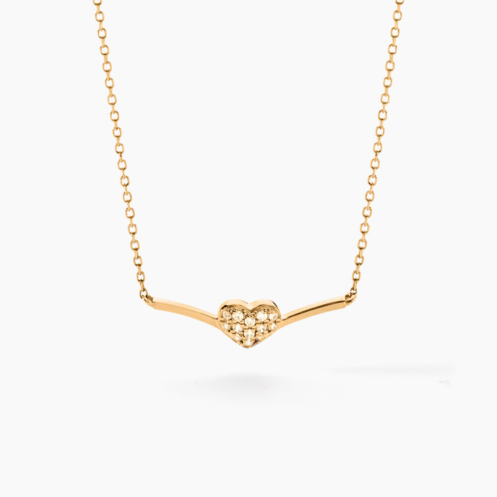 Collier Eclat D'amour Or Jaune Oxyde De Zirconium - Colliers avec pierres Femme | Marc Orian