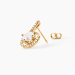 Boucles D'oreilles Puces Florentina Plaqu&eacute; Or Jaune Oxyde De Zirconium - Puces Femme | Marc Orian