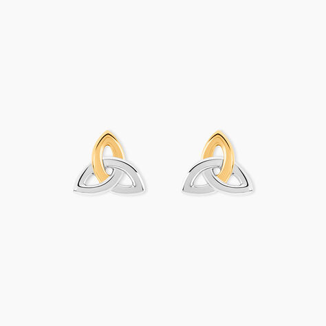 Boucles D'Oreilles Puces Or Jaune Argent Blanc - Puces Femme | Marc Orian