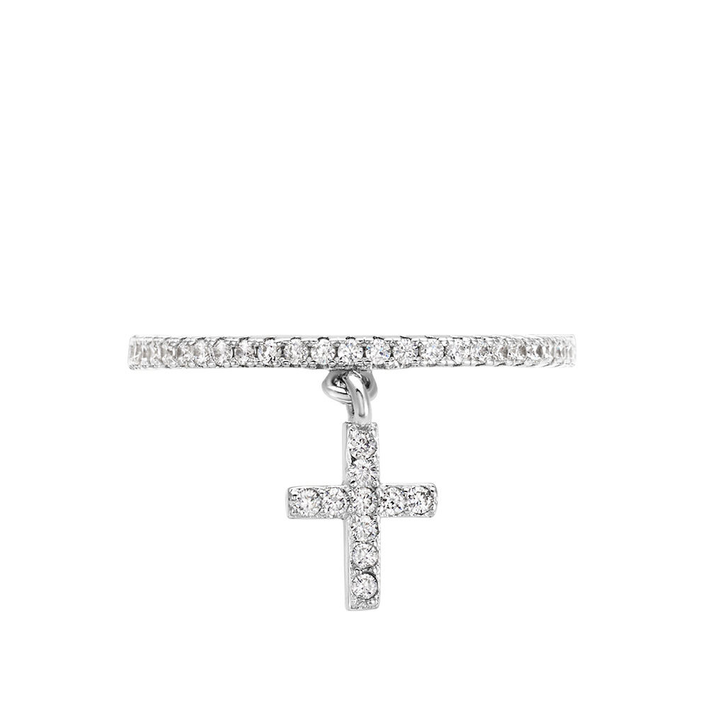 Bague Gorane Argent Blanc Oxyde De Zirconium - Bagues breloque Femme | Marc Orian