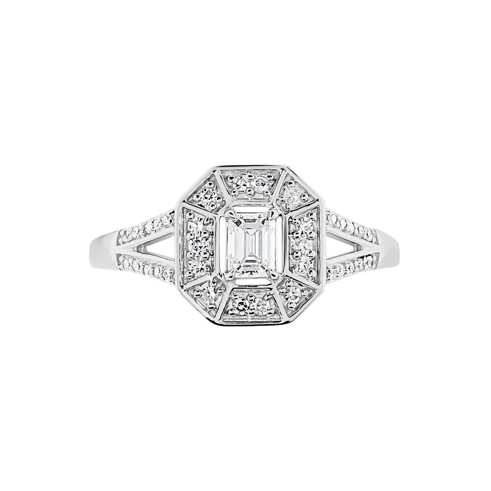 Bague Transmission Or Blanc Diamant - Solitaires Femme | Marc Orian