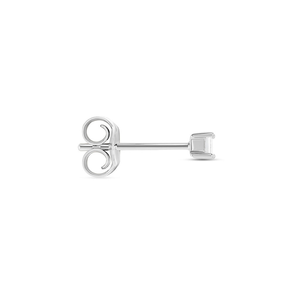 Boucle D'oreille Puces Myralie Or Blanc Diamant - Puces Femme | Marc Orian