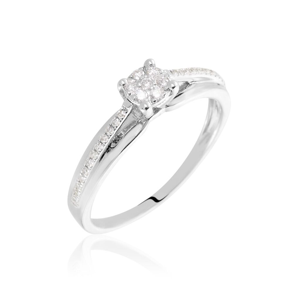 Bague Kate Or Blanc Diamant - Parures de mariage Femme | Marc Orian