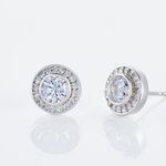 Boucles D'oreilles Puces Marquise Argent Blanc Oxyde De Zirconium - Puces Femme | Marc Orian