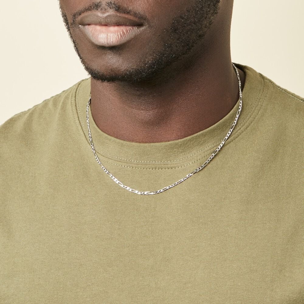 Chaîne Vivian Maille Alternee 1/3 Argent Blanc - Chaines Homme | Marc Orian