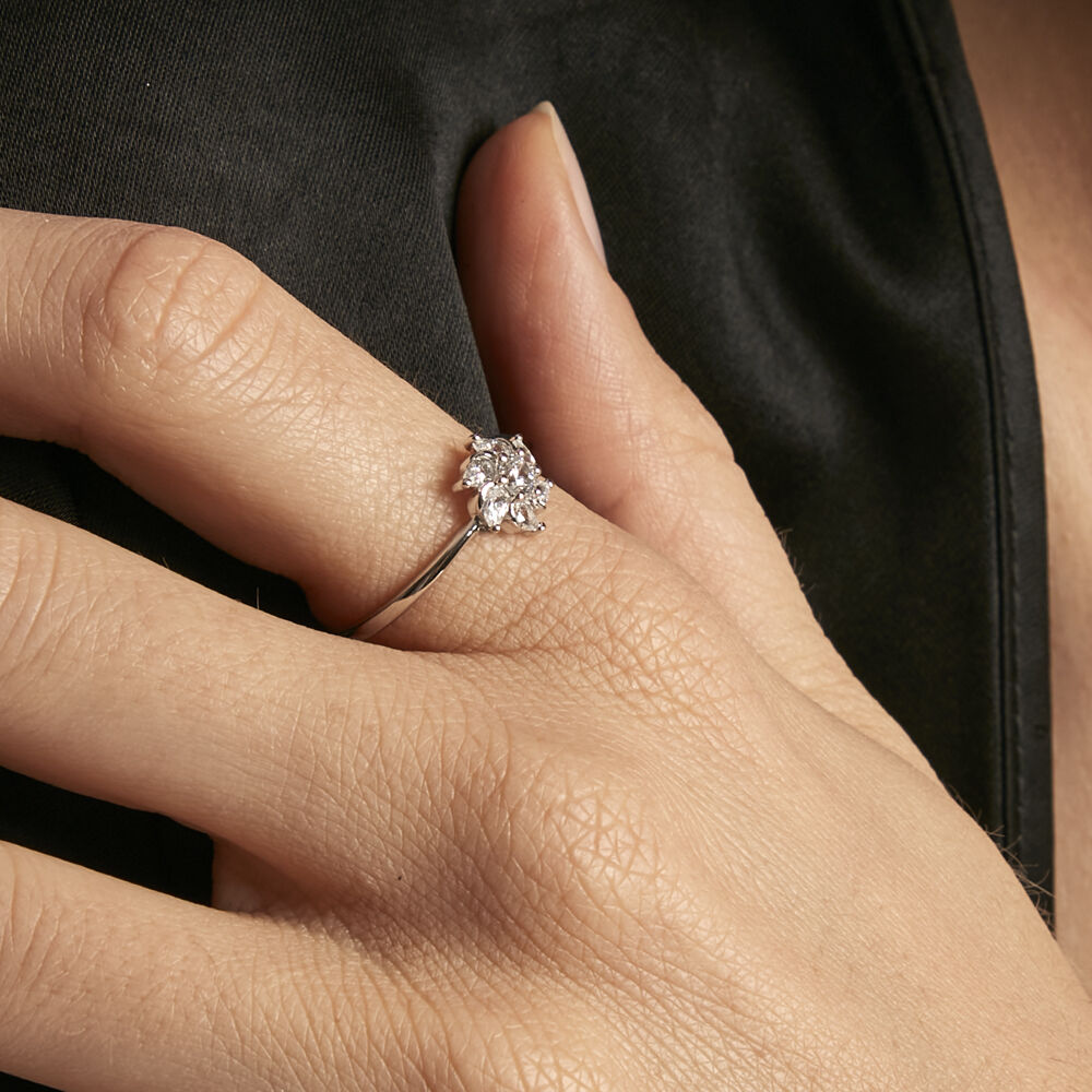 Bague Ulyssia Argent Blanc Oxyde De Zirconium - Solitaires Femme | Marc Orian