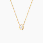 Collier Fadela Argent Dor&eacute; A L'Or 750/1000 Oxyde De Zirconium - Colliers avec pierres Femme | Marc Orian