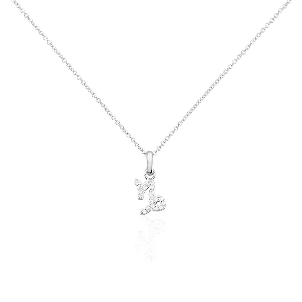 Collier Astra Argent Blanc Oxyde De Zirconium - Colliers avec pierres Femme | Marc Orian